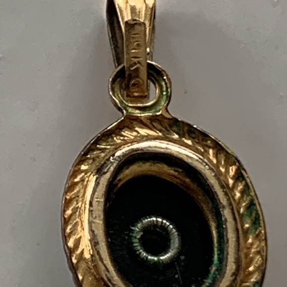 Vintage Art Deco Onyx Pendant. - Picture 2 of 5